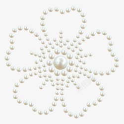 珍珠图案大气首饰白色珍珠花纹高清图片