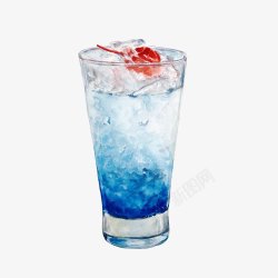 蓝色冰凉背景冰沙饮品片高清图片