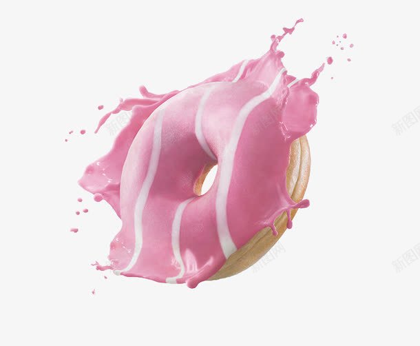 粉色甜甜圈png免抠素材_新图网 https://ixintu.com 免扣png 甜品 甜甜圈 粉色