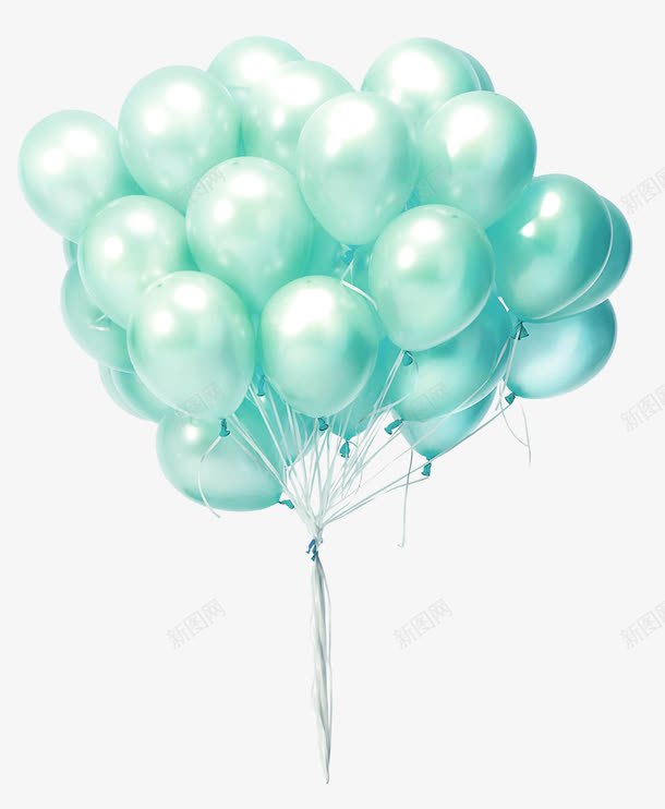 薄荷绿气球装饰图案png免抠素材_新图网 https://ixintu.com 免抠PNG 气球 气球墙 薄荷绿 装饰图案