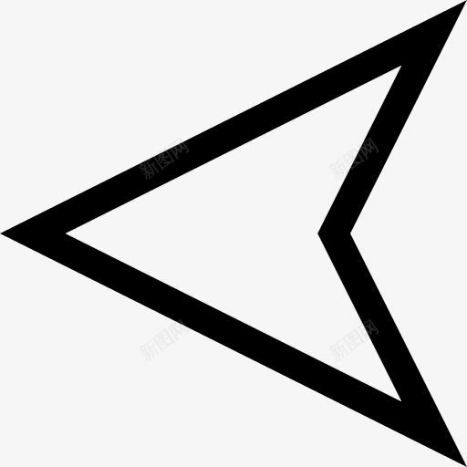 箭头的轮廓图标png_新图网 https://ixintu.com 左转 指点 方向 概述 白色 箭头 角度