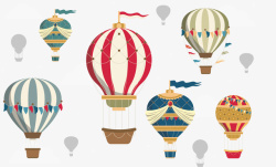 彩色民族风格民族风格彩色热气球矢量图高清图片