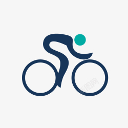体育人物图标自行车骑行比赛人物图标高清图片