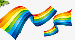 开学设计七色彩虹装饰物高清图片