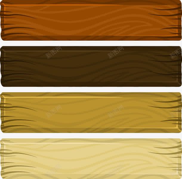 多色木牌png免抠素材_新图网 https://ixintu.com 彩色 木块 木板 木牌