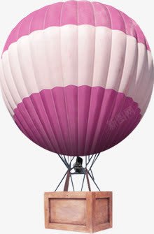 紫色粉色热气球素材