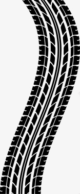 黑色卡通轮胎轨迹图形矢量图图标图标