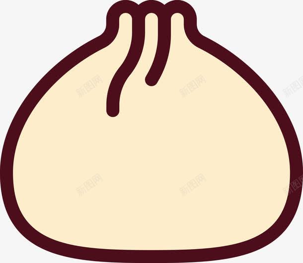大包子的标图标png_新图网 https://ixintu.com 包子 图标 奶黄包 手绘 甜食 美食 肉包 菜包 面点 面食 食物