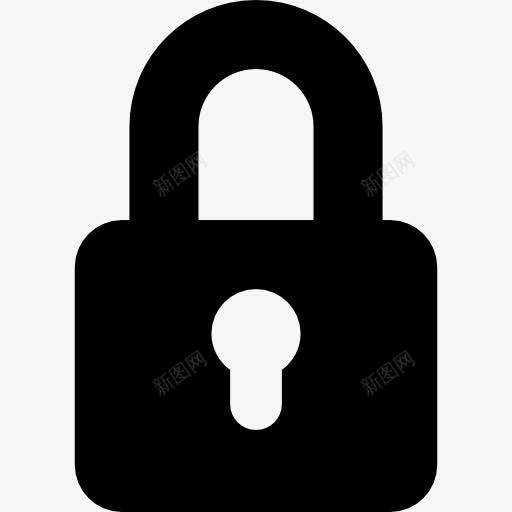 大锁图标png_新图网 https://ixintu.com 堵塞 安全挂锁 安全锁定 钥匙孔