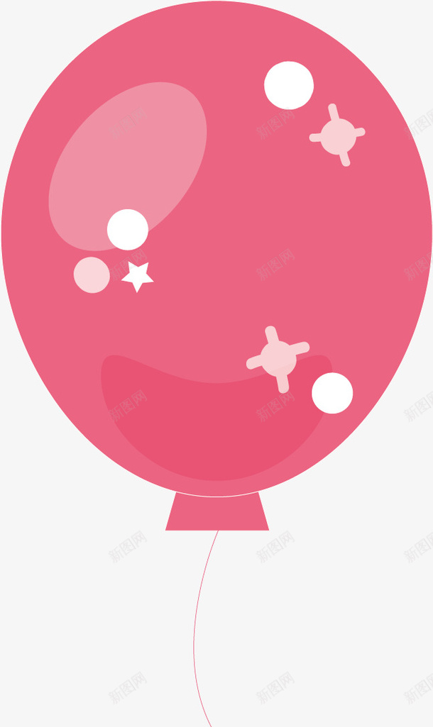 一个粉红色的气球png免抠素材_新图网 https://ixintu.com 会飞 手绘 气球 漂亮 粉红色 闪光