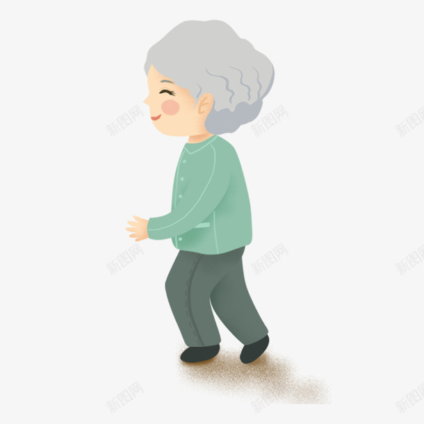 穿绿色衣服的老人家png免抠素材_新图网 https://ixintu.com 动漫动画 卡通手绘 白发女人 老人家 老奶奶 老婆婆卡通 老年人 老年人简笔画 装饰图