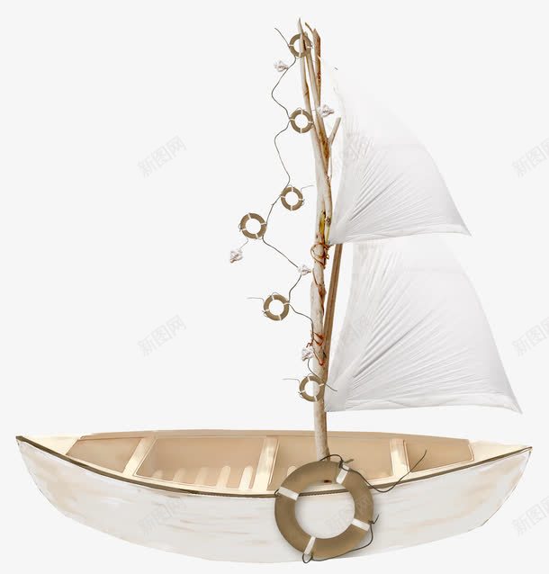 装饰帆船png免抠素材_新图网 https://ixintu.com 家居 帆船 摆件 白色 装饰