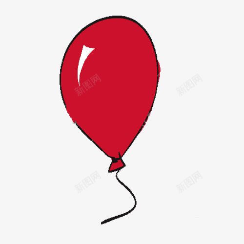 红色气球简笔画png免抠素材_新图网 https://ixintu.com 手绘气球 气球涂鸦 气球简笔画 简笔画 红色气球 红色气球简笔画