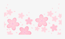 樱花粉红色白色花瓣卡通手绘花芯花蕊装饰矢量图高清图片