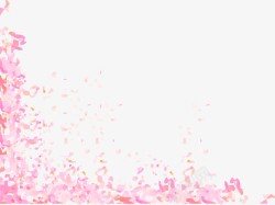 粉色花瓣框架素材