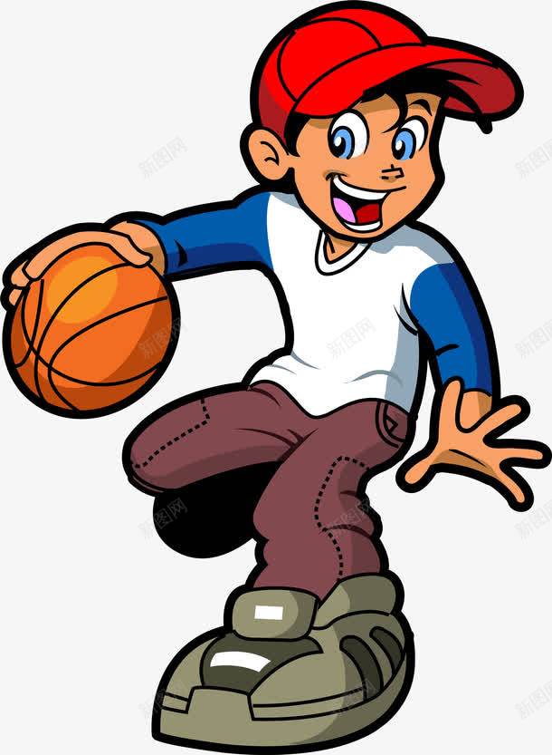 打篮球的男孩png免抠素材_新图网 https://ixintu.com 卡通 小孩 开心 打球 灌篮 玩球的男孩 球 男孩 神奇宝贝球 篮球 运动 锻炼 高兴