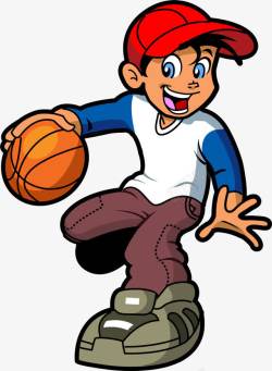 运动宝贝打篮球的男孩高清图片