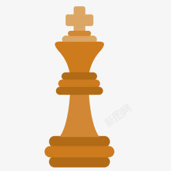 手绘象棋手绘卡通国际象棋棋子国王高清图片