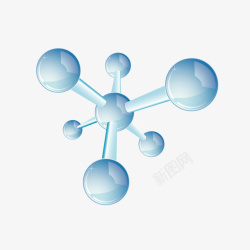 结构图卡通素材卡通手绘医学分子链状结构图高清图片
