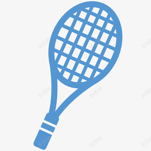单个网球拍插画png免抠素材_新图网 https://ixintu.com 体育用品 单个网球拍矢量插画 球拍 网球拍 网球比赛 锦标赛