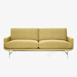 百搭风格黄色的简单沙发实物高清图片