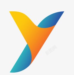 两个n字母Y型彩色logo商标图标高清图片