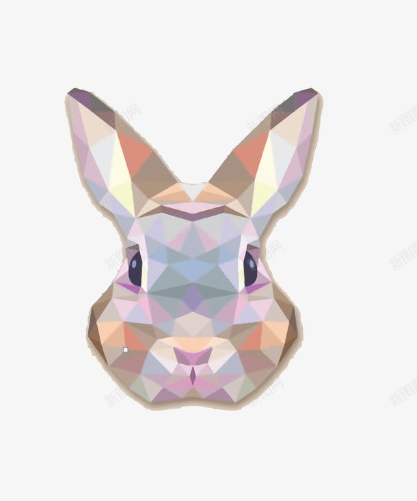 兔子png免抠素材_新图网 https://ixintu.com 兔头 兔子 兔子免扣图 兔子矢量 动物 晶格化 生物 马赛克