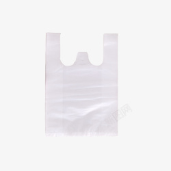 服装塑料白色手提袋产品实物手提袋白色塑料袋高清图片