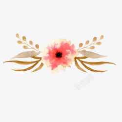 水彩森系少女水彩艺术植物花朵插画高清图片