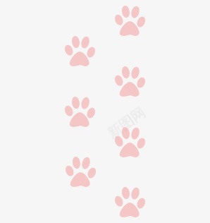 粉色的脚印动物可爱png免抠素材_新图网 https://ixintu.com 动物 可爱 粉色的 脚印