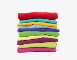 纺织一堆彩色运动衫高清图片