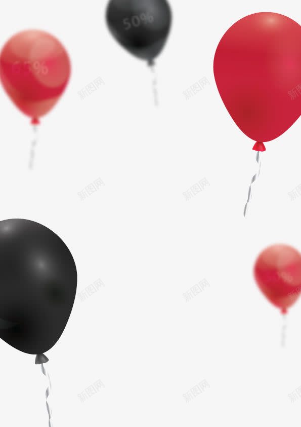 气球背景矢量图ai免抠素材_新图网 https://ixintu.com 促销 免扣png素材 免费png素材 漂亮气球 红色气球 黑色 矢量图