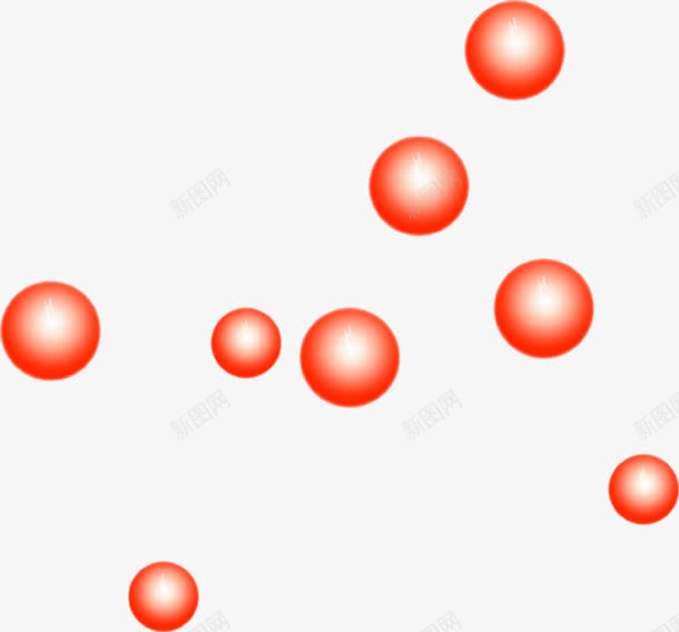 红色渐变球体装饰png免抠素材_新图网 https://ixintu.com 渐变 球体 红色 装饰