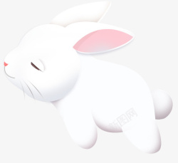 可爱玉兔白色小兔子高清图片