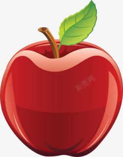 手绘红苹果卡通3d食物剪影手绘红苹果高清图片