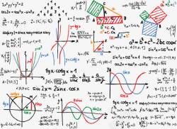 方程式背景数学草稿花纹底纹矢量图高清图片