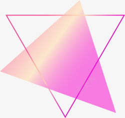 紫色渐变三角形素材