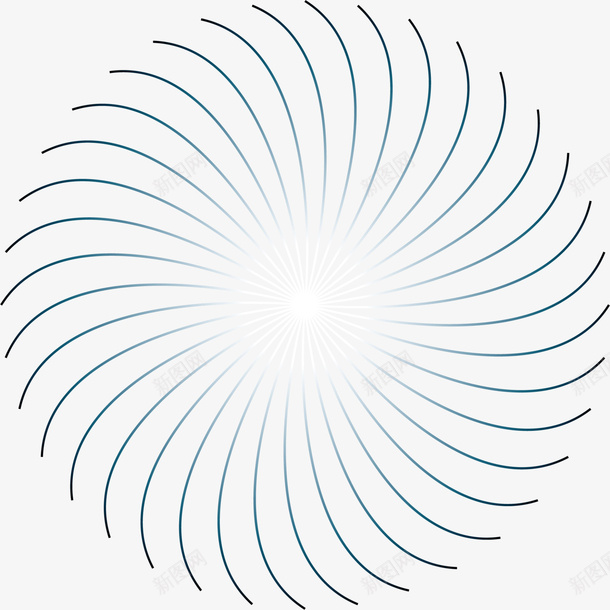 小清新旋转线条png免抠素材_新图网 https://ixintu.com 创意圆圈 小清新线条 弧线 旋转线条 水彩 蓝色圆圈