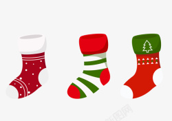 花纹圣诞袜圣诞元素圣诞袜高清图片