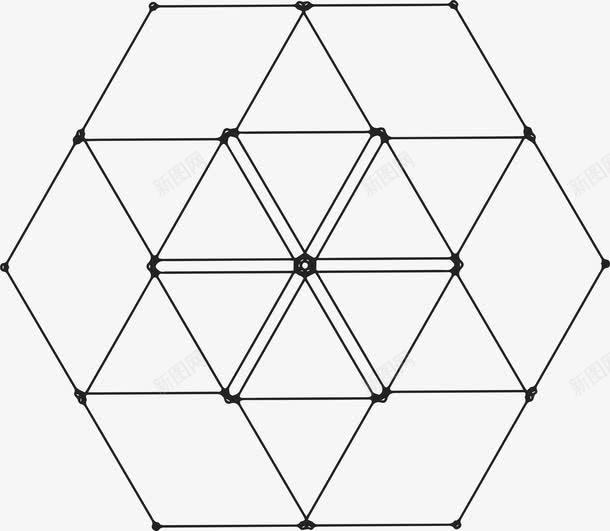 手绘形状线条三角形png免抠素材_新图网 https://ixintu.com 三角形 六边形 六边形线条 几何图形 几何形状 基本形状