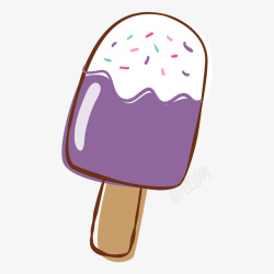 杯子冰淇淋夏日蓝莓冰棍矢量图高清图片