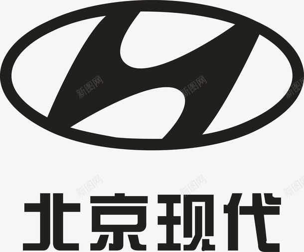 北京现代logo矢量图图标ai_新图网 https://ixintu.com logo 企业LOGO标志矢量 企业商标 北京现代 图标 标志 标志图集 标识 矢量图