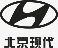 现代轿车标志北京现代logo矢量图图标高清图片