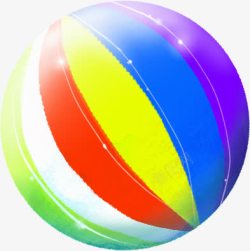 手绘彩色条纹气球插图素材