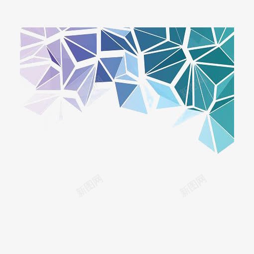 渐变色几何图形装饰png免抠素材_新图网 https://ixintu.com 创意几何图形 渐变 紫色 绿色 设计感