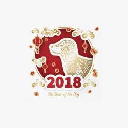 2018狗年快乐可爱图标图标