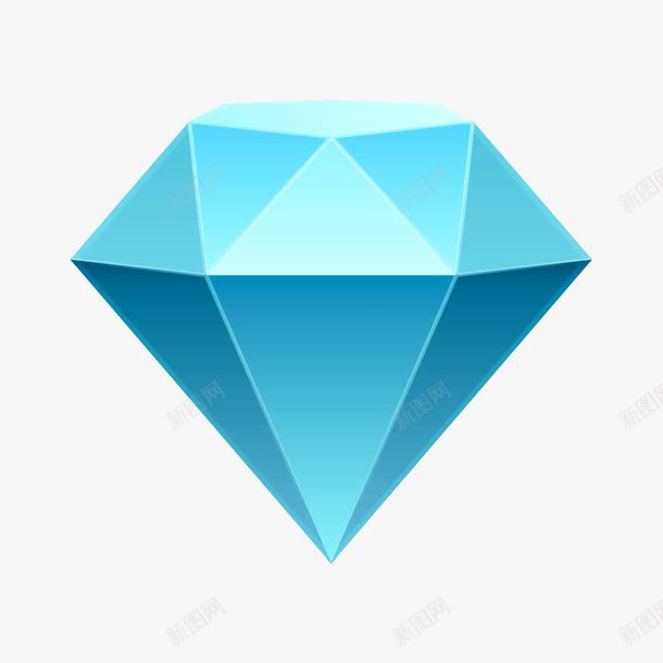 钻石png免抠素材_新图网 https://ixintu.com 卡通 砖石形状 素材 蓝色 钻石