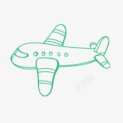 乘客的飞机简笔飞机装饰案高清图片