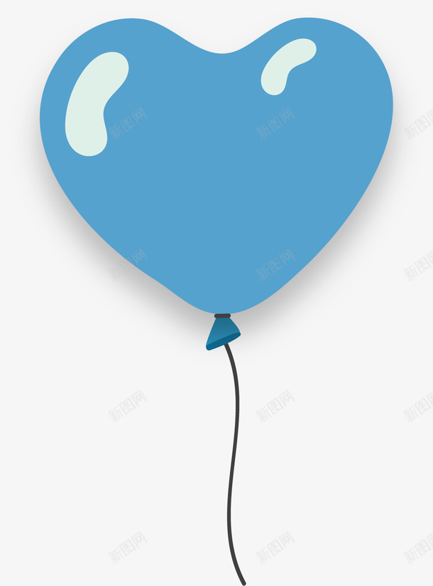 心形的气球矢量图ai免抠素材_新图网 https://ixintu.com 充气 心形 手绘 气球 蓝色 轻盈 飞翔 矢量图