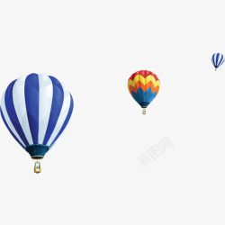 蓝色降落伞蓝色氢气球高清图片